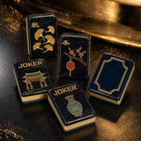 Jeu de Mahjong américain de luxe quatre saisons et quatre gentlemen, 160 tuiles, en acrylique 3 couches, motif floral oriental galaxie marine