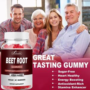 Gummies od-nitrit oksida dan dukungan tekanan darah, ekstrak biji anggur & suplemen energi bubuk akar bit non-gmo - Product Image 3