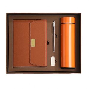 Luxury A5 Notebook Set Hardcover PU Business Journal with Pen Thermos <b>Cup</b> & Gift Box Graduation Promotion - Product Image 1