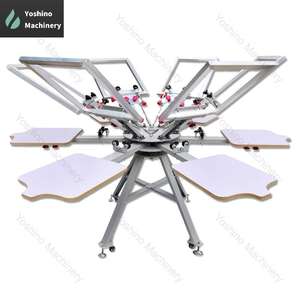 <span class=keywords><strong>Pulpo</strong></span> 6 colores 6 estaciones impresora de pantalla Manual para ropa <span class=keywords><strong>Pulpo</strong></span> De Serigrafia Serigrafía - Product Image 4