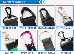 Porte-clés lanière à crochet en métal personnalisé Dragonne courte Porte-clés de voiture automobile Porte-clés lanière de porte-clés de moto en polyester imprimé - Product Image 5