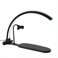 Lampe à ongles LED polyvalente 36W en métal en forme de croissant avec repose-main pour manucure et salon de beauté - Nouveauté 2026 - Vente en gros