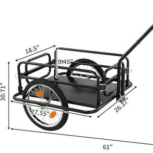 عربة دراجة رباعية العجلات قابلة للطي ومريحة بهيكل منصة، لنقل الحيوانات الأليفة والتخييم وحمل الأمتعة والتسوق - Product Image 2