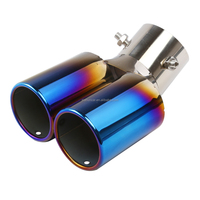 Accessoires automobiles d'usine : Embout d'échappement double réglable en acier inoxydable universel pour modification et décoration de l'échappement