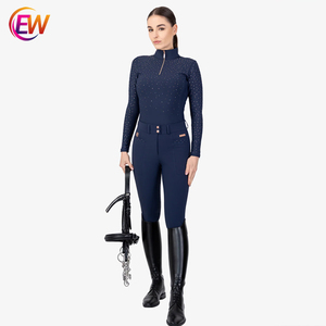 Pantaloni da <span class=keywords><strong>Equitazione</strong></span> in Silicone a Vita Alta, Skinny Fit con Chiusura a Bottoni per Cavallo - Product Image 6