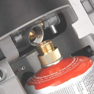 Qcc אוניברסלי מתאים <span class=keywords><strong>propane</strong></span> מיכל מתאם משטח חלק 58 נחושת מזויף ווסת צהוב שסתום להמיר בטיחות תנור חיצוני - Product Image 5