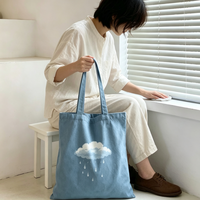 Pochette à fermeture éclair en toile à motif de dessin animé personnalisé, sac de rangement lavable écologique, sac cadeau portable, sac pour appareil photo
