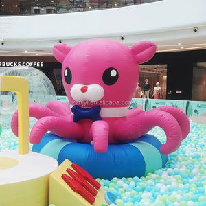 Juguetes de <span class=keywords><strong>piscina</strong></span> Flotador de <span class=keywords><strong>piscina</strong></span> Diseño de color de PVC ecológico Juego de agua de verano Inflable Calamar grande Anillo de natación para niños - Product Image 2