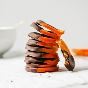 Venta al por mayor de rodajas de naranja <span class=keywords><strong>Choc</strong></span> Olate, etiqueta privada OEM, naranjas crujientes cubiertas de chocolate, naranjas confitadas bañadas en chocolate, snack a granel - Product Image 1
