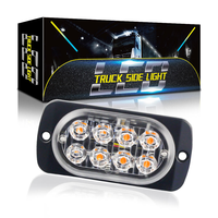 Barre lumineuse de signalisation d'urgence DXZ I-BS-8LED OEM à 8 LED - montage en surface, lumière clignotante d'avertissement de danger, 12V-24V 24W, voitures/tout-terrain