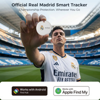 Traceur GPS intelligent MiLi Real Madrid MiTag Duo, étanche IP65 / UWB, compatible Google Find My pour localisation de clés