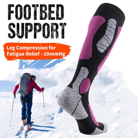 Chaussettes de sport d'hiver confortables et respirantes avec rembourrage épais bouclé, hauteur genou, 100 % coton, pour une performance longue durée et une chaleur optimale