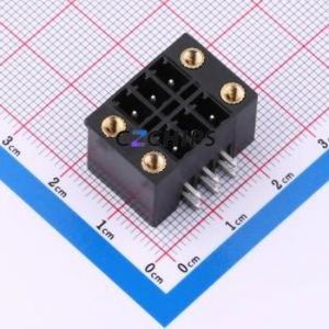 DB2ERHBM-3.81-2*3P-BK Plug-in Terminal Block Bent Lead Through Hole,P=3.81mm Board-to-Board / Socket - Closed Screw Fixing 2x3P - Product Image 1
