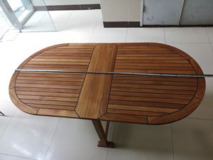 Yacht Boat <span class=keywords><strong>Table</strong></span> basse ovale pliante en <span class=keywords><strong>teck</strong></span> en forme de papillon avec pieds 1400x750x720mm - Product Image 5