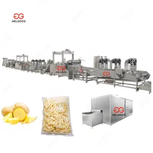 Gelgoog Congelador IQF Túnel Máquina de fazer batatas fritas congeladas Máquina de congelar batatas fritas frescas