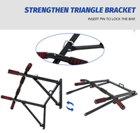 Barre de traction multifonctionnelle pliable et réglable en acier pour usage domestique, entraîneur de fitness, barre de traction et de musculation