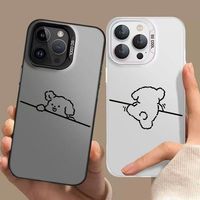 Coques de téléphone antichoc amusantes pour chiens pour iPhone 17 Air 16 15 Plus Pro Max 14 13 12 11 X – Housse de protection arrière anti-chute personnalisée