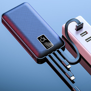X327 nouveauté Offre Spéciale charge rapide <span class=keywords><strong>Portable</strong></span> banques d'alimentation chargeur 4 en 1 câbles intégrés 10000mah batterie externe - Product Image 4