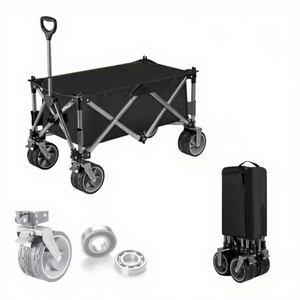 Chariot de jardin pliable d'extérieur pour le transport et le rangement, chariot pliant pour pique-nique, enfants, animaux de compagnie, poussette-chariot - Product Image 1