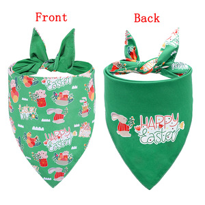 Nouvelle écharpe triangle pour animaux de compagnie motif carotte lapin de Pâques - Product Image 6