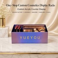 Support de maquillage, présentoir cosmétique pour la vente aux enchères en direct, organisateur de maquillage en acrylique, boîte de rangement modulaire