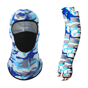 Masque facial de cyclisme, manches de protection solaire, ensemble deux pièces, anti-UV, respirant, séchage rapide, unisexe, pour sports de plein air, couvre-chef de cyclisme - Product Image 5