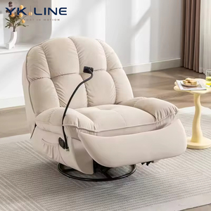 Fauteuil Relaxant Pivotant et à Bascule de Bonne Qualité avec Massage, Confortable pour Salon - Product Image 4