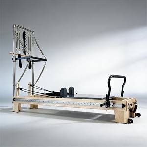 Reformer Pilates en chêne professionnel pour studio de yoga, avec demi-tourneuse, machine de renforcement musculaire réglable pour usage domestique - Product Image 4