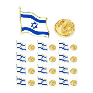 이스라엘 국기 금속 배지 기념품 국기 브로치 깃발 핀 고급 핀 맞춤 에나멜 모자 핀