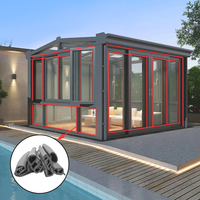 Bande d'étanchéité en caoutchouc EPDM en forme de D, profilé en U pour cadre de fenêtre en aluminium, joint d'étanchéité pour porte résistant aux intempéries, extrusion personnalisée OEM en usine