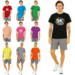เสื้อยืดผู้ชาย คอตตอนพิมพ์ลาย 5K แขนสั้น คอกลม ทรงปกติ สวมใส่สบาย ดีไซน์ลายตัวอักษรด้านหน้า - Product Image 1