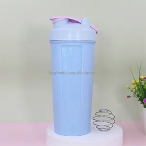 Atacado 1000ml Handle Portable BPA Free Custom Protein Shaker Garrafas Ao Ar Livre Esporte Fitness Garrafa Com Shaker