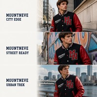 Blouson universitaire personnalisé pour homme en laine et cuir, résistant au vent, chaud et durable, avec patch d'équipe, vente en gros, fournisseur OEM d'usine