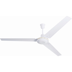 Ventilador de Techo con Motor AC, Control Mecánico, Plegable, 5 Velocidades, 56 Pulgadas, Aluminio, Moderno, Blanco, en Caja Corrugada para Uso en Hoteles - Product Image 1
