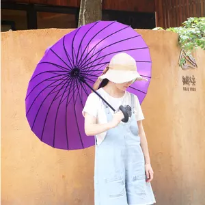 Rst china fábrica 190t pongee flor mágica, tecido forte à prova de vento 24k longo guarda-chuva
