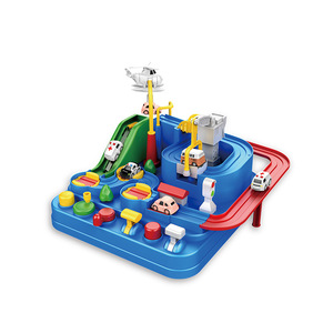 Jeu de piste de train miniature avec <span class=keywords><strong>parking</strong></span>, à inertie, en plastique, échelle 1:5, jouet éducatif pour enfants, défi d'aventure automobile - Product Image 5