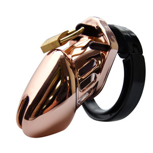 Colorful Rose Gold Long And Short Plastic Male Chastity Belt Lock Cage Adult Toy