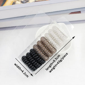 透明な電話ワイヤーヘアネクタイシンプルポニーテールゴムバンド箱入りヘアアクセサリー - Product Image 6