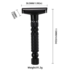 Rasoir Spolo 206 Glide <span class=keywords><strong>Pro</strong></span> 6 réglable pour homme, soin de la barbe, rasoir classique à lame unique <span class=keywords><strong>360</strong></span> avec boîte de voyage portable - Product Image 3