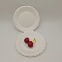 6 pouces 100% assiettes en papier jetables compostables assiettes à dîner biodégradables écologiques robustes en bagasse de canne à sucre pour la fête