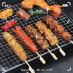 Modelo de comida simulada de alta fidelidad para escaparate: <span class=keywords><strong>Barbacoa</strong></span> japonesa de carbón, <span class=keywords><strong>Pastillas</strong></span> Crujientes de Hueso sin Gluten, Modelo de Tiras de Pollo Nagoya - Product Image 2