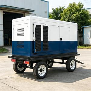 Groupe électrogène diesel insonorisé refroidi par eau, triphasé 220/380/400/415V 50Hz, 100% cuivre avec ATS, quatre protections, panneau LCD - Product Image 1
