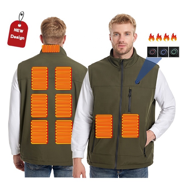 OEM Manufacturer Custom Winter Heated Jacket for Men Softshell Hunting Clothing 5V 12V Battery Thermal Heating Vest Jackets