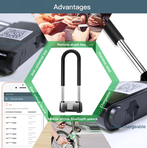 Omni New Ble QR Scan Unlock Bike E-bike moto veicolo elettrico Smart Ble U Lock serratura intelligente - Product Image 4