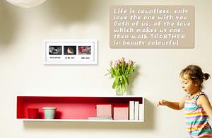 Cadre triple blanc pour échographie de grossesse, cadre photo d'échographie de bébé pour futurs parents, cadre de fête prénatale, décoration de chambre d'enfant - Product Image 3