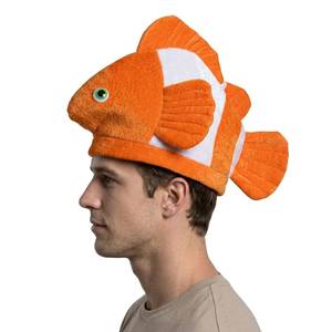 Chapeau artistique amusant en forme de poisson-clown avec broderie, mignon dessin animé, unisexe pour adultes et enfants, accessoire photo pour spectacle en aquarium - Product Image 2