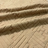 Un côté doux brosse anti-boulochage lettre tricoté Jacquard 100% polyester polaire tissu pour canapé chaise couverture vêtement
