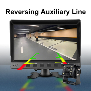 Écran DVR 2 canaux 7 pouces avec 2 caméras LED/IR de vision nocturne pour système d'aide au stationnement en zone aveugle, caméra de recul étanche 1080P - Product Image 2