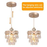 Fenêtre bar chambre chevet petit or cristal pétale lustre suspension pour Table à manger cuisine îlot