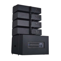 Équipement sonore de scène comprenant des enceintes actives Line Array et des haut-parleurs professionnels pour les grandes performances en plein air